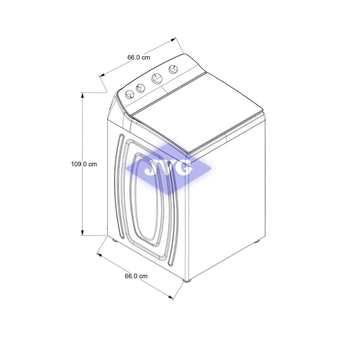 LAVADORA WHIRLPOOL 22 KG CARGA SUPERIOR XPERT DUAL AGITATOR - 8MWTW2254WRM