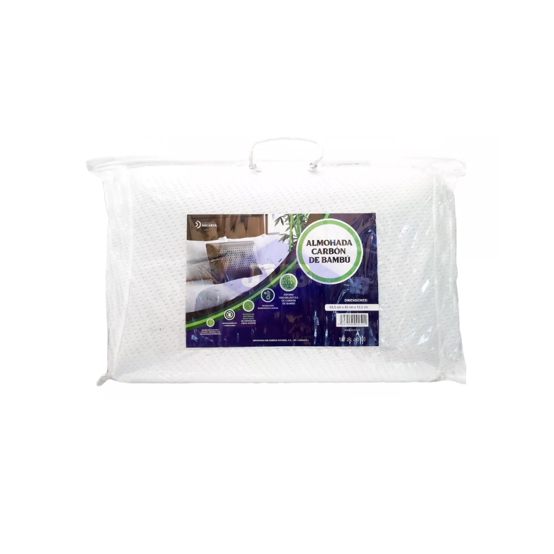 ALMOHADA MEMORY FOAM CARBÓN Y BAMBÚ DUCARSIL  (ALDCMEFOCARB63/40/13)