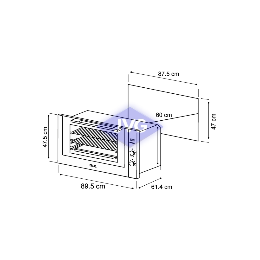 HORNO A GAS DRIJA 36" MANUAL ACERO - AMERICA90GA
