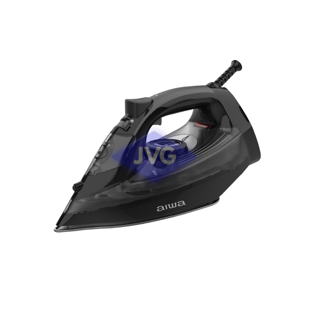 PLANCHA A VAPOR AIWA CON ROCIADOR REVESTIMIENTO CERÁMICO NEGRO - AWHIC24501