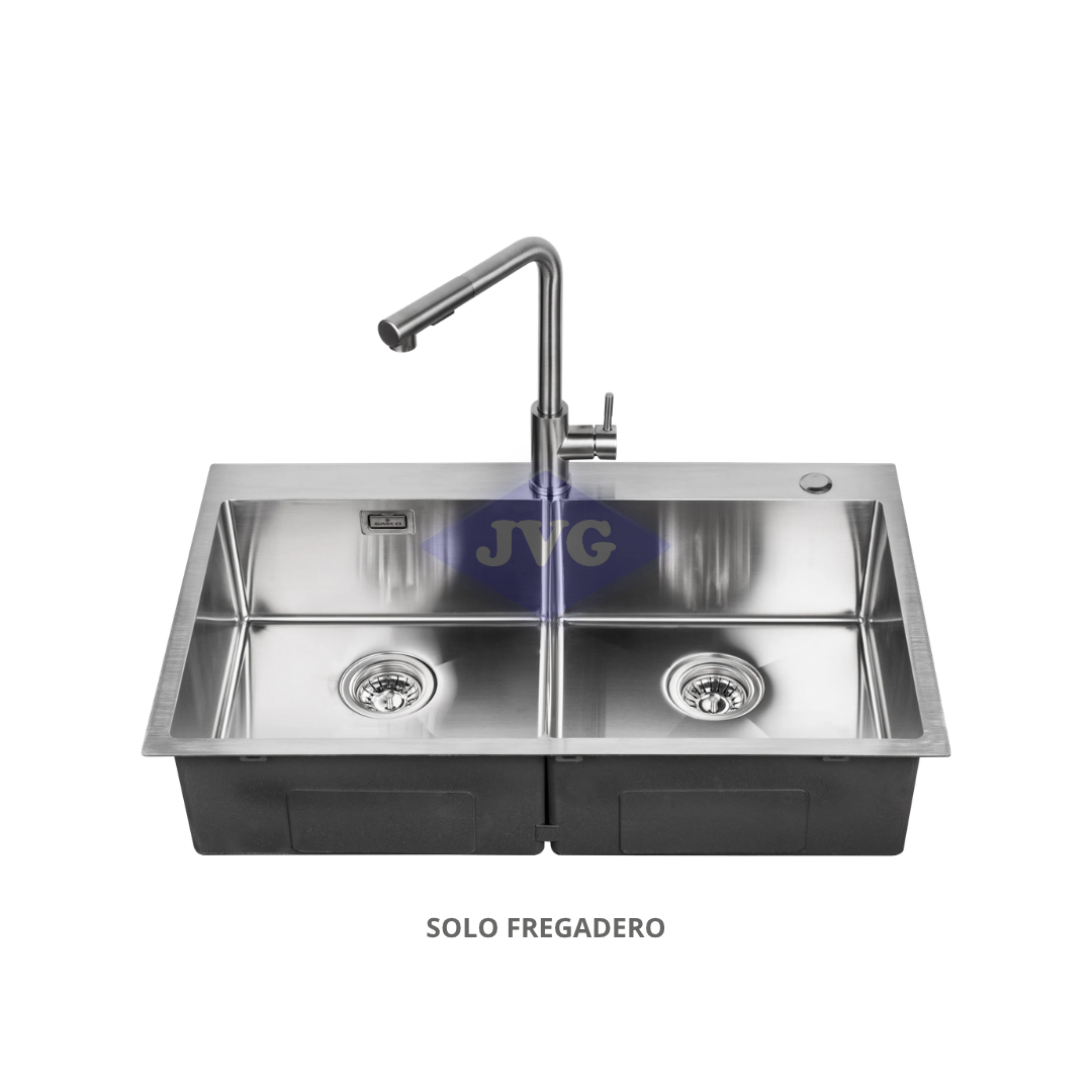 FREGADERO GASCO 2 TINA 84X51X20 ACERO/ SATINADO - BARI