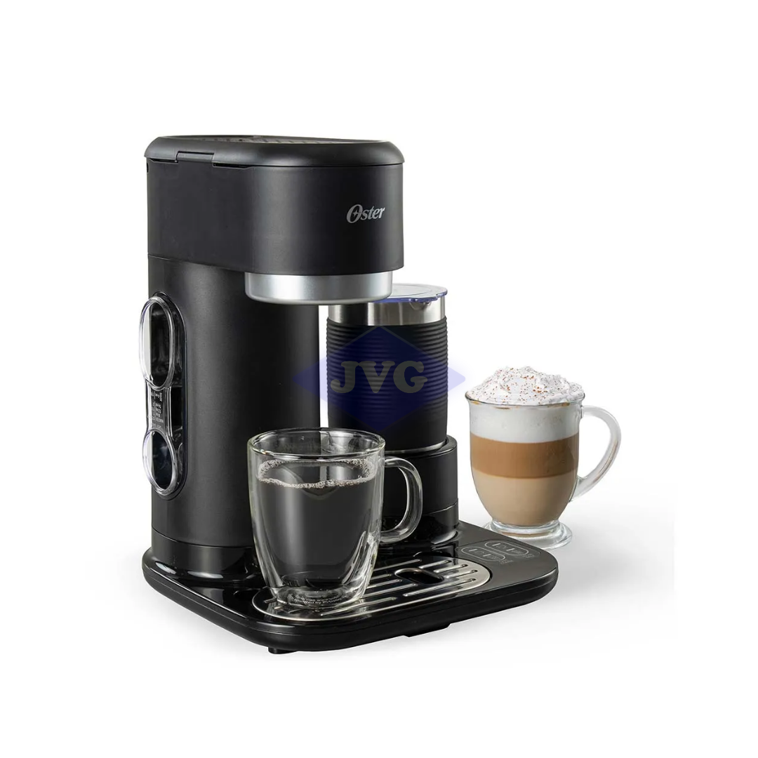 CAFETERA ELÉCTRICA OSTER 2 TAZAS LATTE 4 EN 1 CON ESPUMADOR - NEGRO (BVSTDC028)