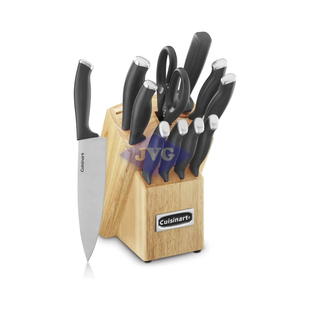 SET DE CUCHILLOS CUISINART 12 PIEZAS CON BASE DE MADERA