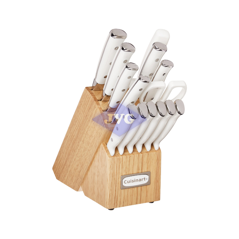 SET DE CUCHILLOS CUISINART 15 PIEZAS CON BASE DE MADERA