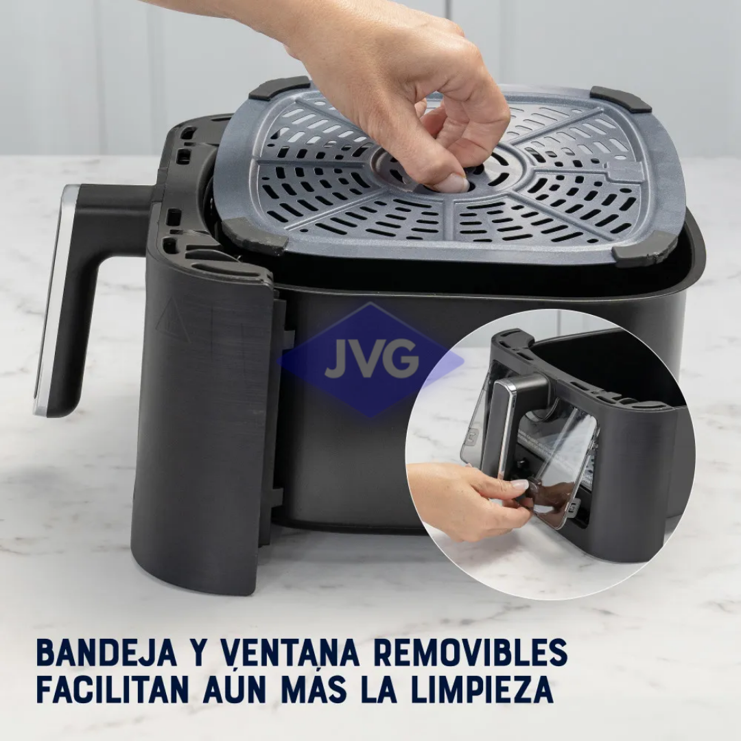 FREIDORA DE AIRE OSTER 6 LTS 1.700W DUAL FORCE CON VENTANA NEGRO - CKSTAF60WMDF