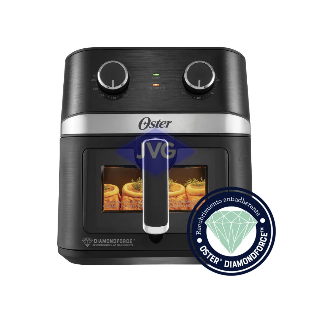 FREIDORA DE AIRE OSTER 6 LTS 1.700W DUAL FORCE CON VENTANA NEGRO - CKSTAF60WMDF