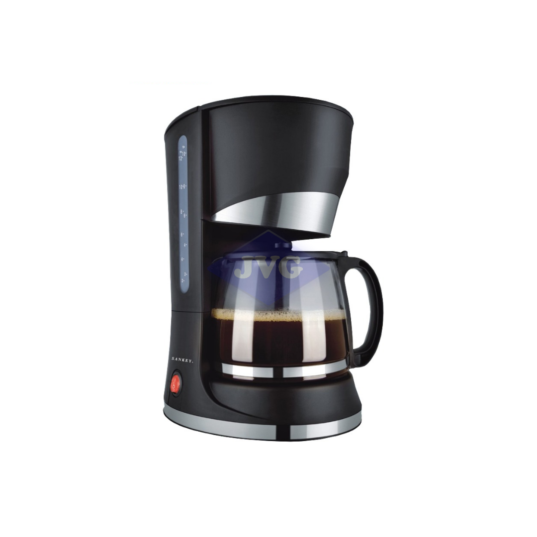 CAFETERA ELÉCTRICA SANKEY 12 TAZAS CON FILTRO PERMANENTE - NEGRO (CM1228)