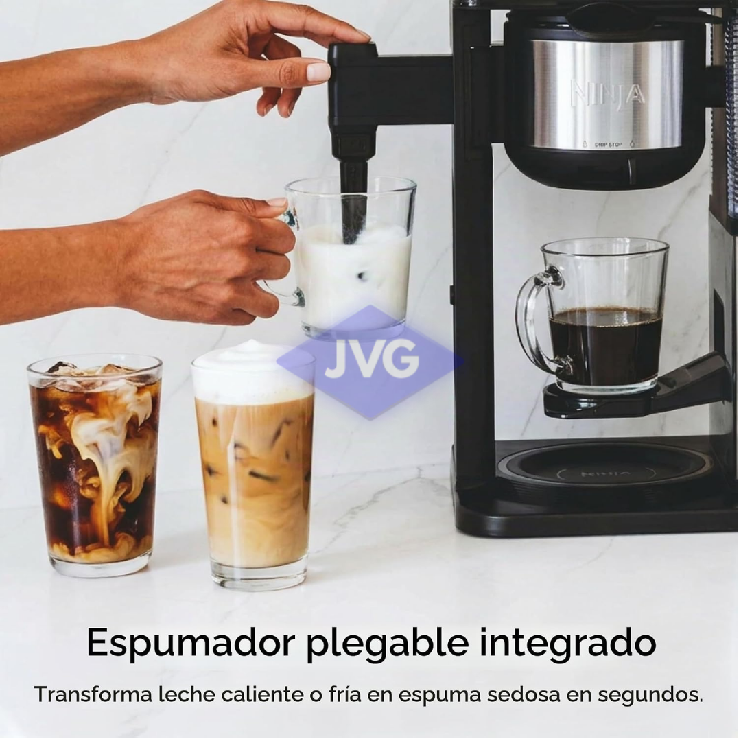 CAFETERA ELÉCTRICO NINJA 10 TAZAS CON ESPUMADOR NEGRO - CM401