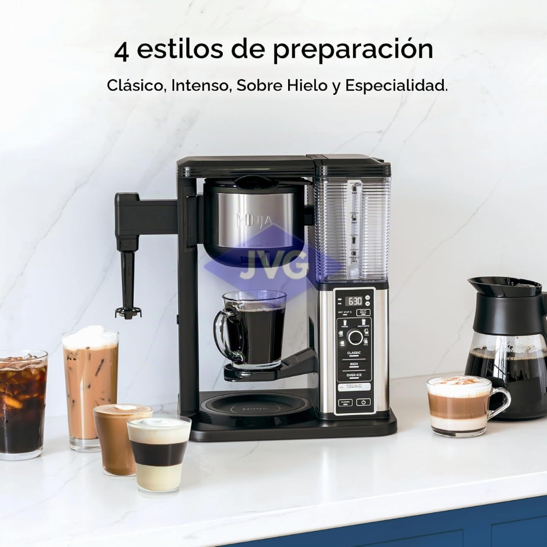 CAFETERA ELÉCTRICO NINJA 10 TAZAS CON ESPUMADOR NEGRO - CM401