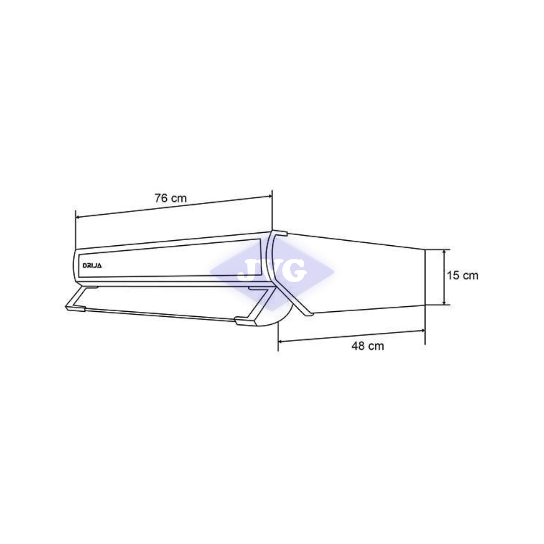 CAMPANA EMPOTRABLE DRIJA 76 CM ACERO INOXIDABLE - COMPATTO76ACERO