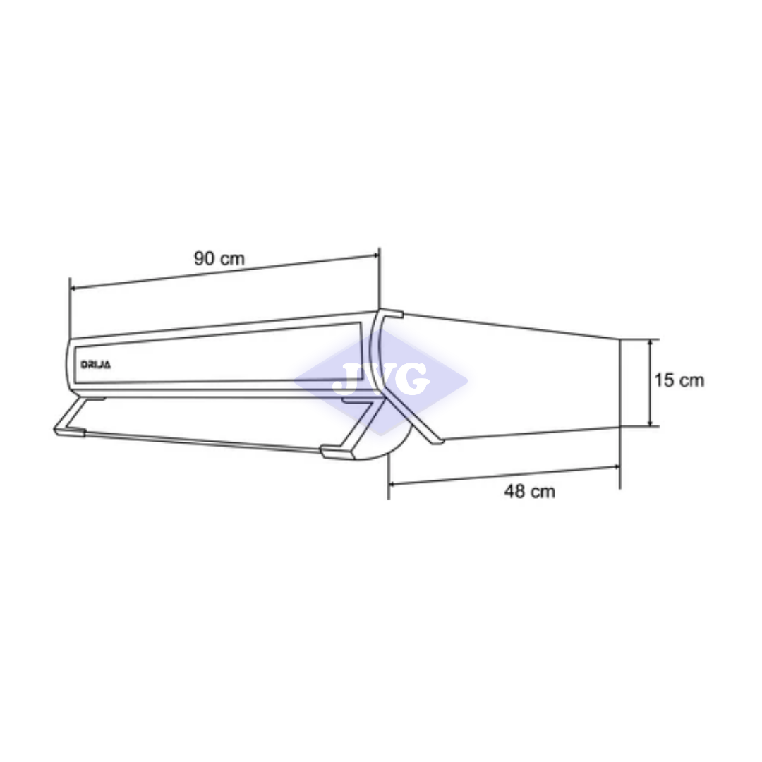 CAMPANA EMPOTRABLE DRIJA COMPATTO 90 CM NEGRO (COMPATTO90BLACK) - COMPATTO90BLACK