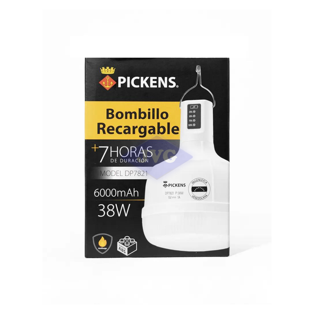 BOMBILLOS RECARGABLE PICKENS 38W