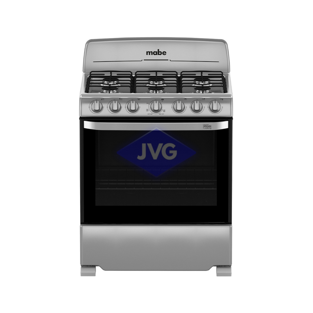 COCINA A GAS MABE 6 QUEMADORES 30 PULGADAS PLATEADO - EM7620BAIS2