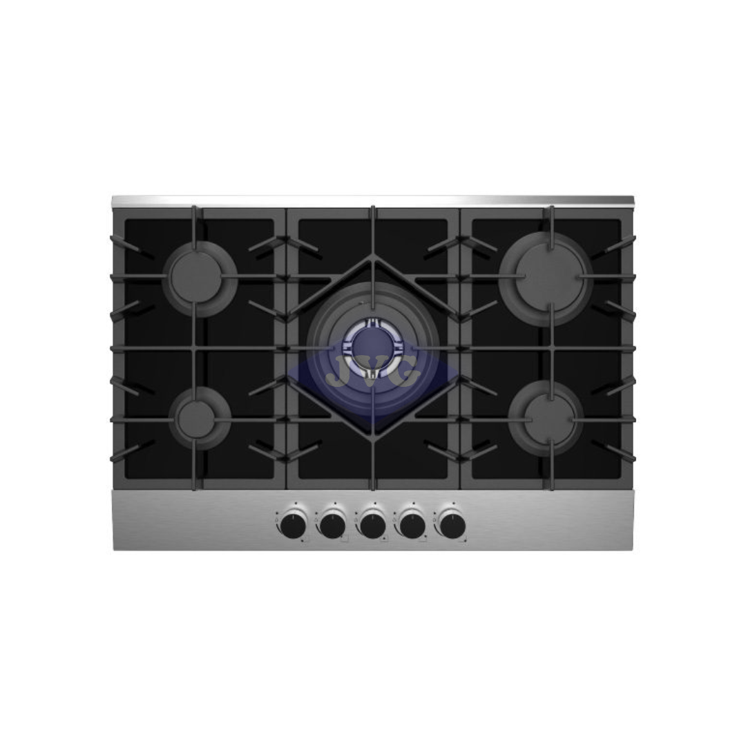 TOPE A GAS DRIJA FERRARA76PRO 5 QUEMADORES 76 CM - VIDRIO NEGRO Y ACERO (FERRARA76PRO)