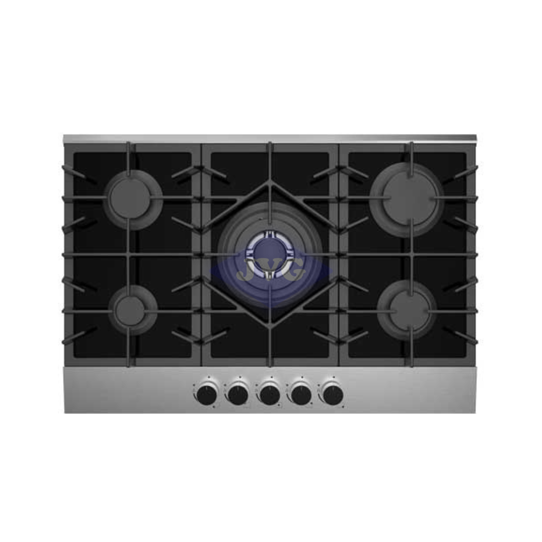 TOPE A GAS VITRO DRIJA 5 HORNILLAS FERRARA NEGRO 76CM - FERRARA76