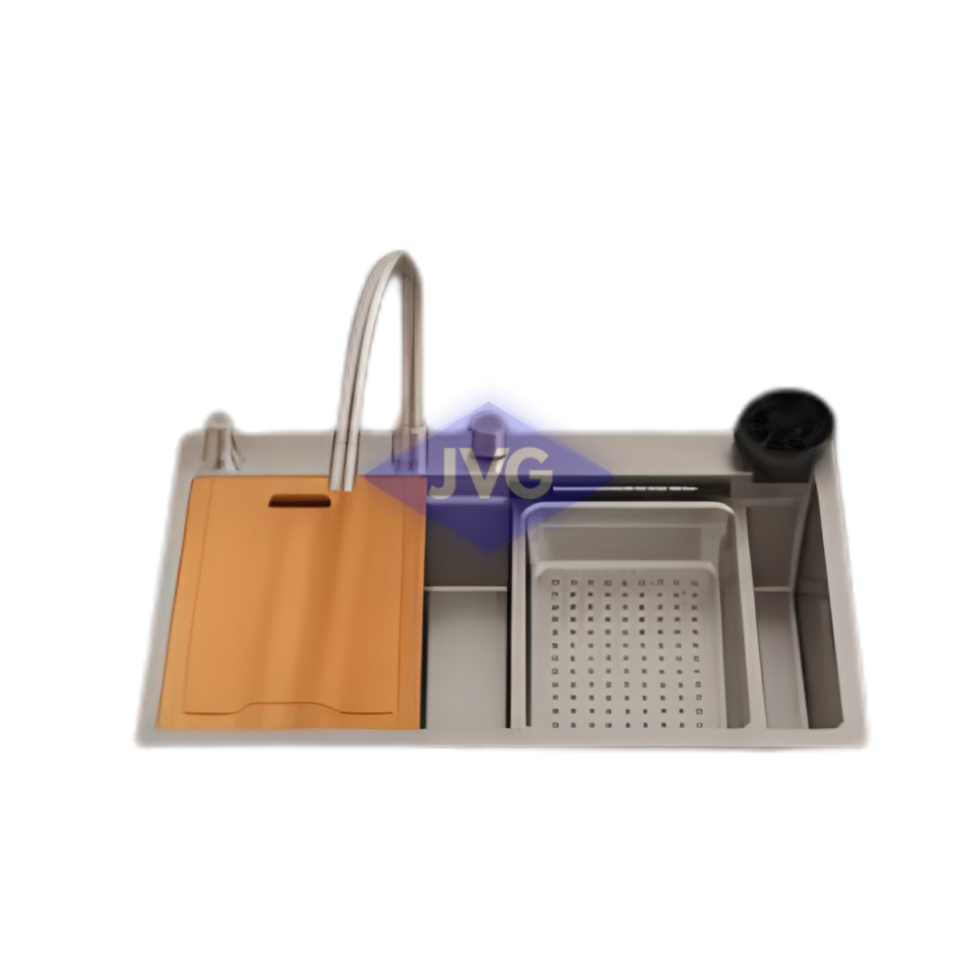FREGADERO FRINOX 1T 76X48X23 CM CON KIT FOUNTAIN SANITADO - FRPS7648SATINADO