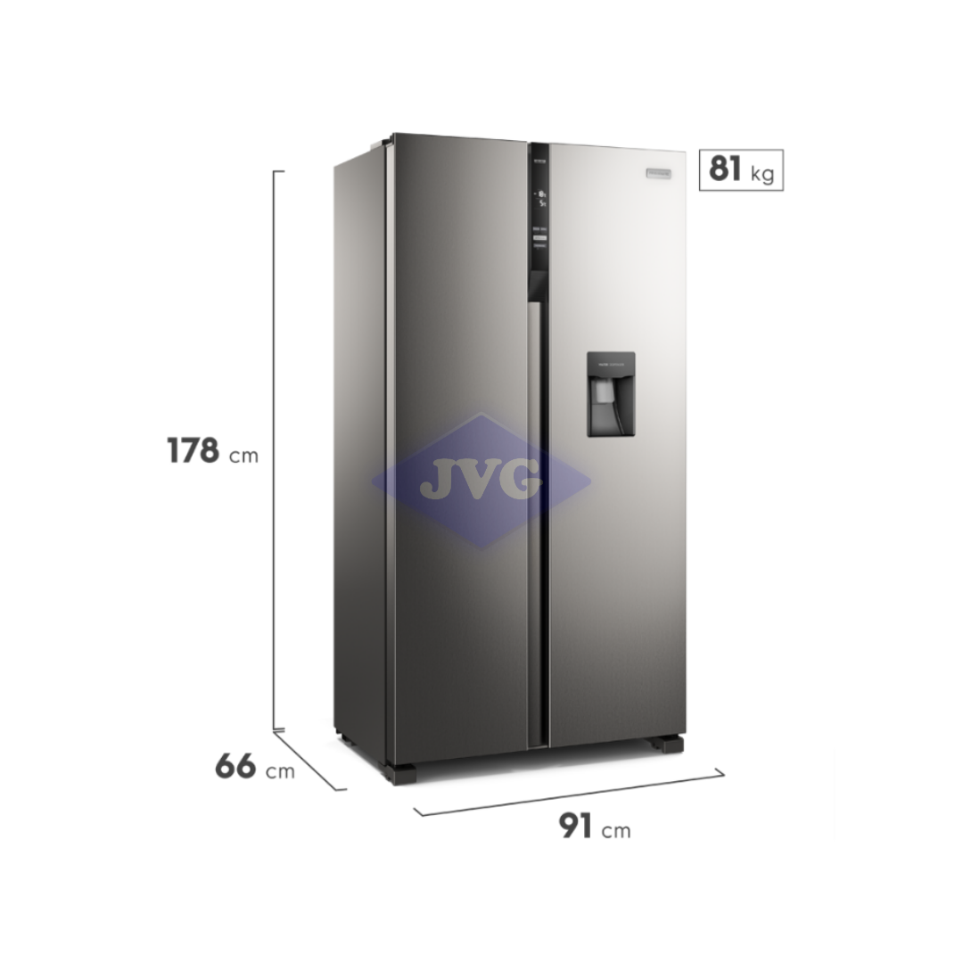 NEVERA SIDE BY SIDE FRIGIDAIRE 19 CU.FT. C/DISPENSADOR - ACERO (FRSA19K2HVG)