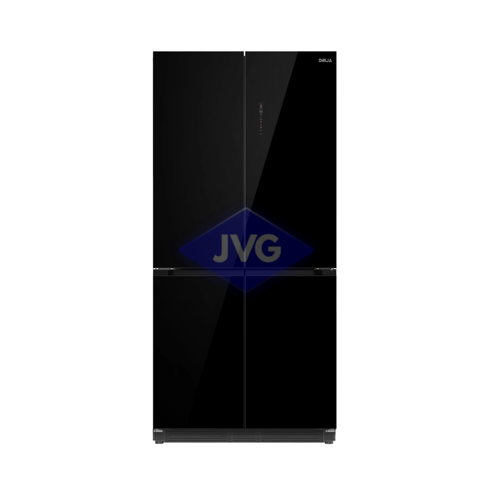 NEVERA FRENCH DOOR DRIJA 18 PIES CÚBICOS EMPOTRABLE TIPO ESPEJO NEGRO - GLASSB18CD4P