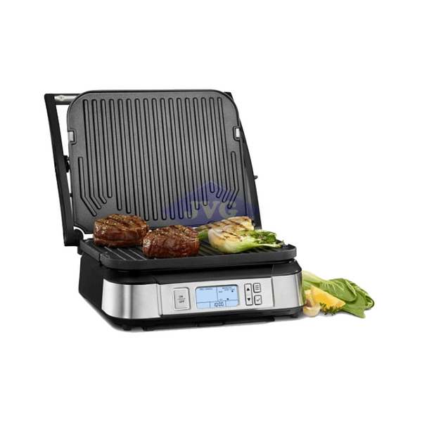 GRILL SIN HUMO CUISINART ANTIADHERENTE DIGITAL CON PANTALLA LCD - ACERO