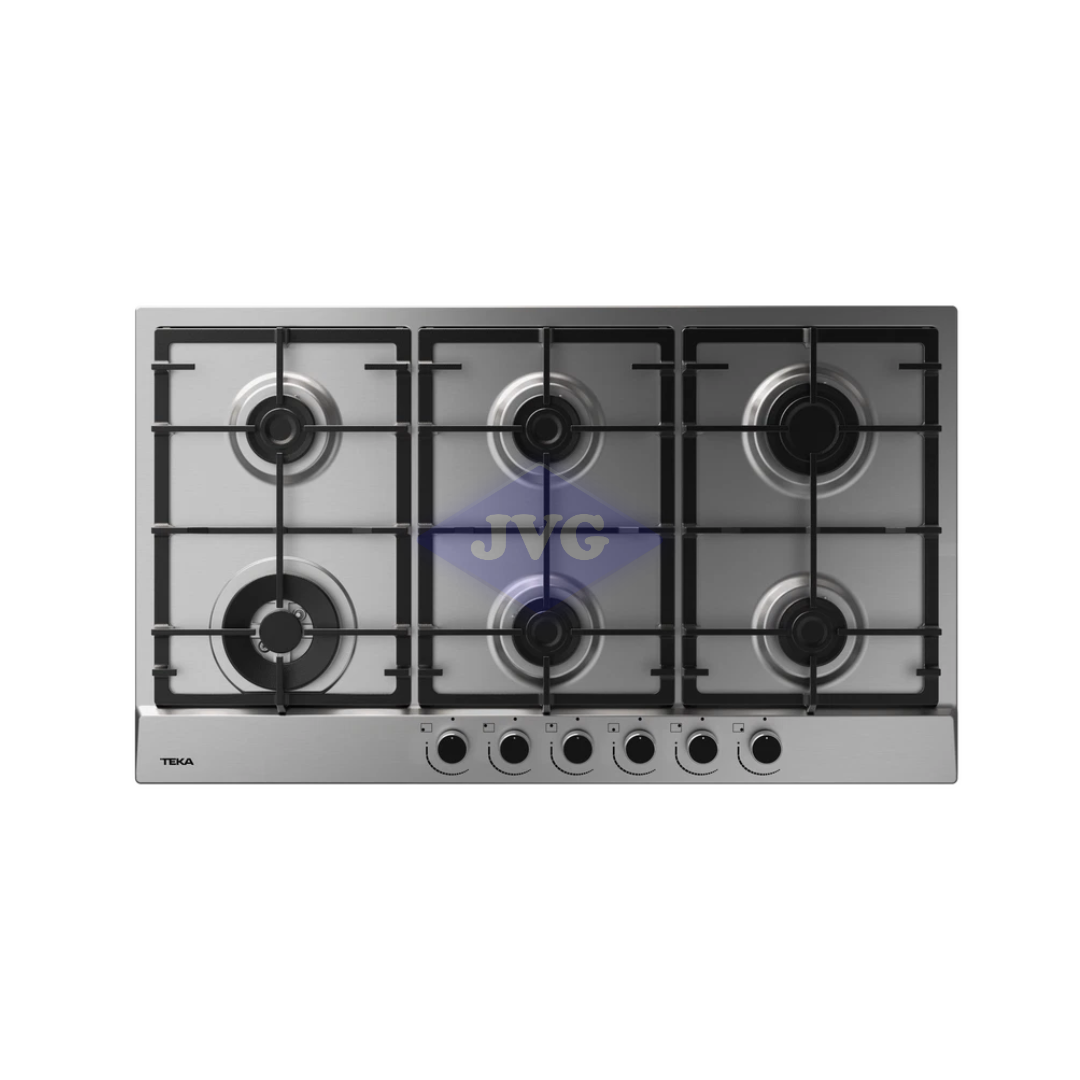 TOPE A GAS TEKA 6 QUEMADORES 86 CM ACERO INOXIDABLE