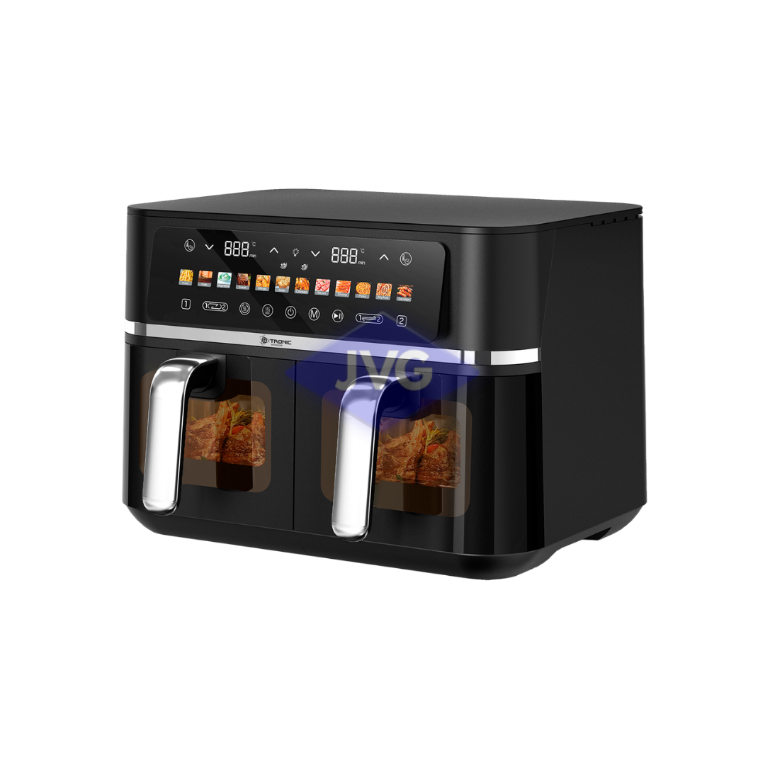 FREIDORA DE AIRE GTRONIC 9 LTS 1.700W PANEL DIGITAL DUALCRISP NEGRO - GTAF1000EG