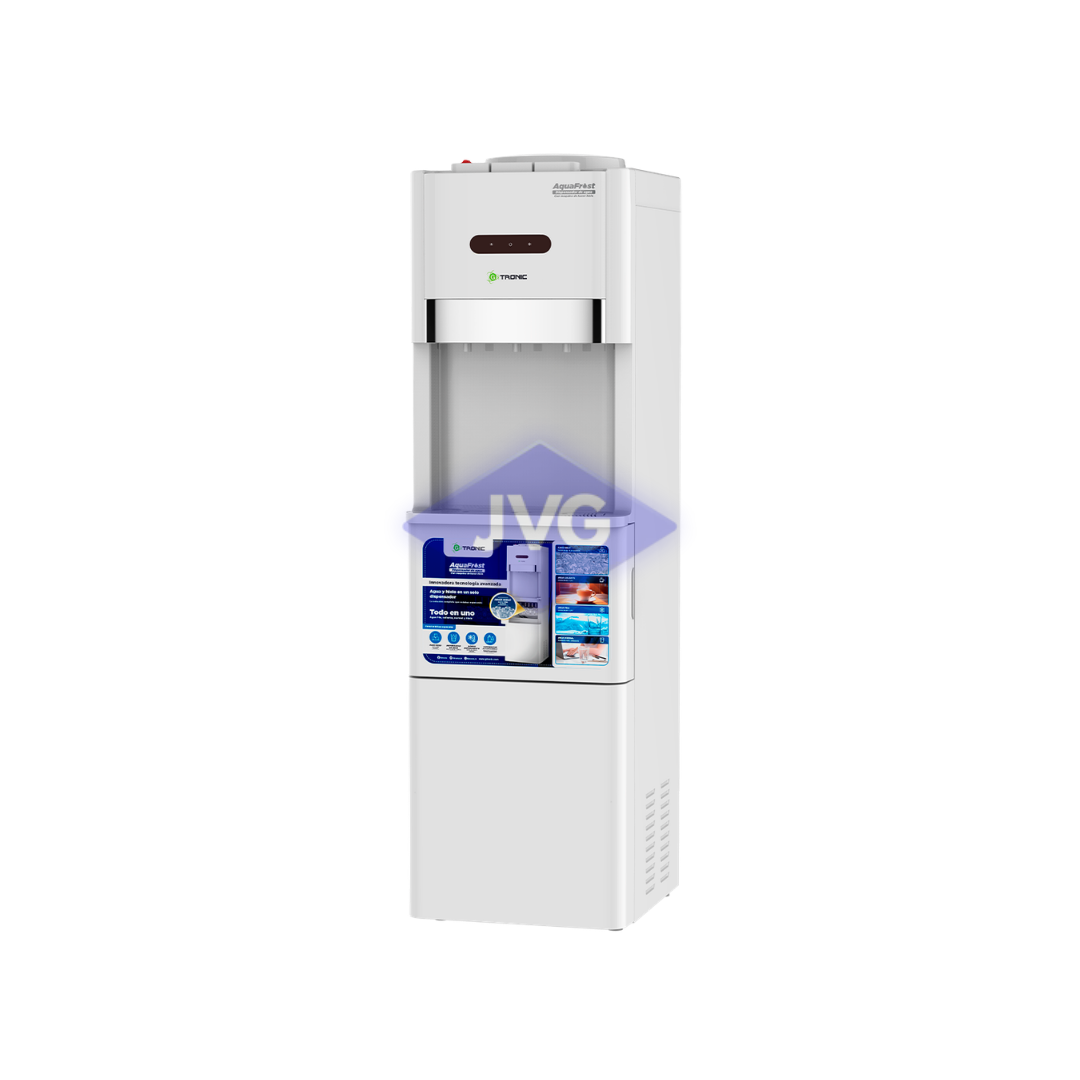 DISPENSADOR DE AGUA BOTELLÓN SUPERIOR GTRONIC CON FABRICADOR DE HIELO BLANCO - GTRZ602W