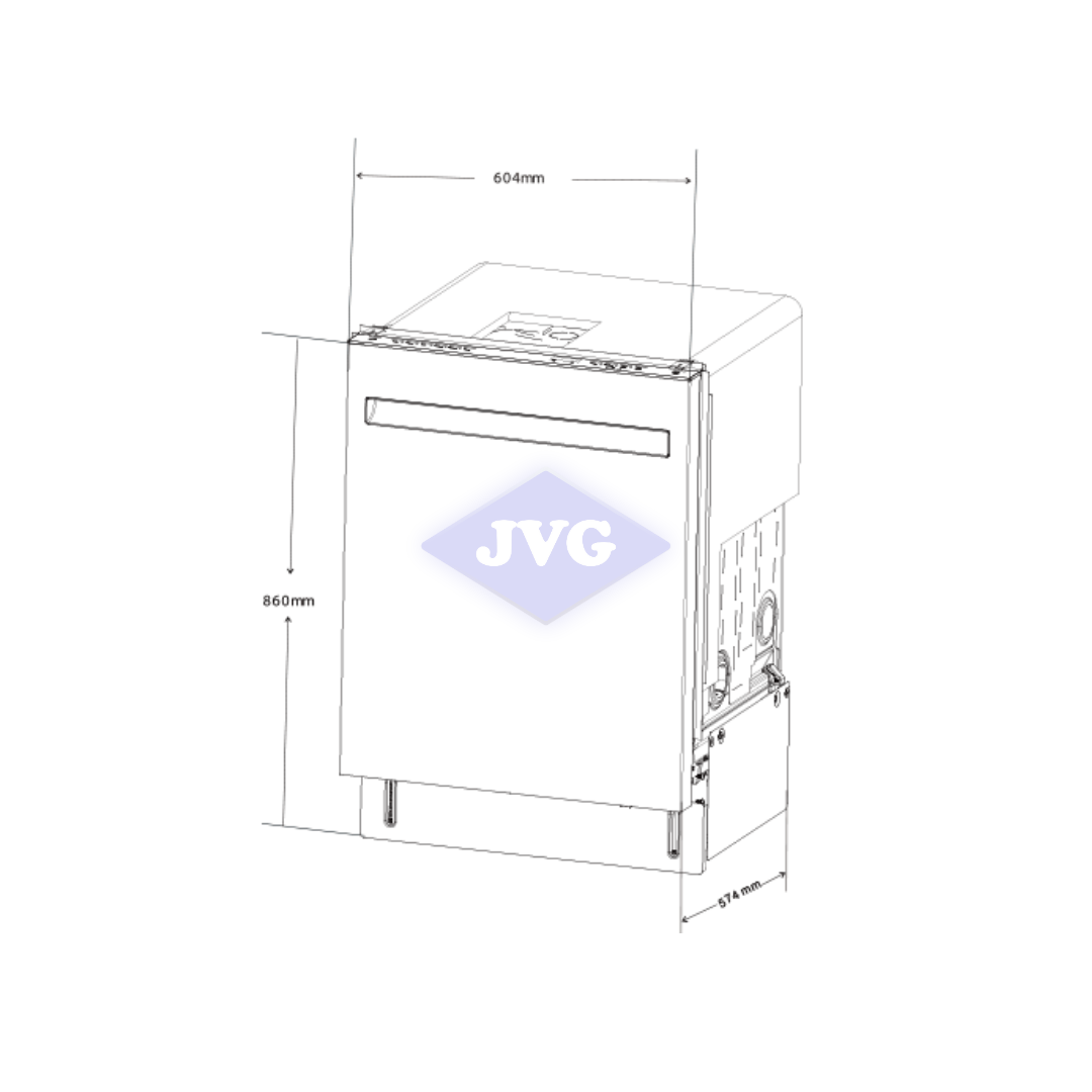 LAVAVAJILLAS VETRUX 14 SERVICIOS 24" PANEL DIGITAL SUPERIOR ACERO (HYDRA14) - HYDRA14