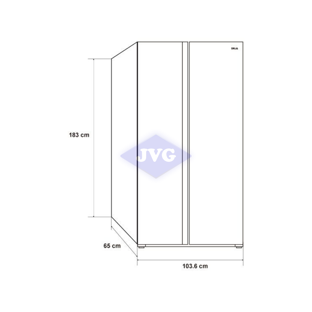 NEVERA SIDE BY SIDE DRIJA 23 CU.FT. ACERO INOXIDABLE - INOX23