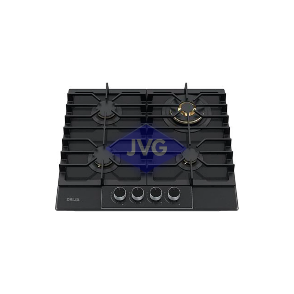TOPE A GAS DRIJA 4 QUEMADORES 60 CM VIDRIO ITALIA60 NEGRO - ITALIA60