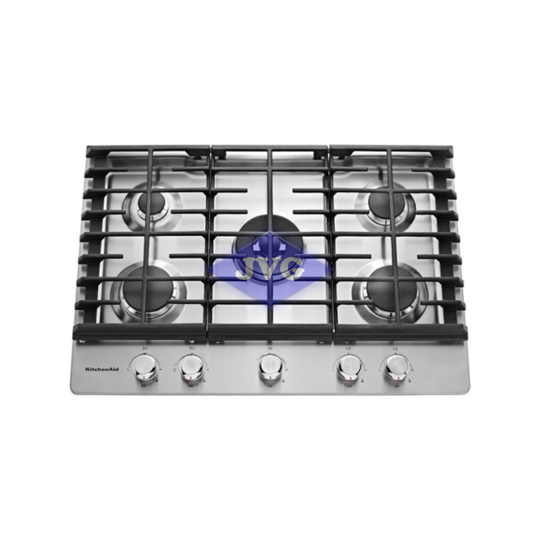 TOPE A GAS KITCHENAID 5 HORN ACERO 30" - KCGS550ESS