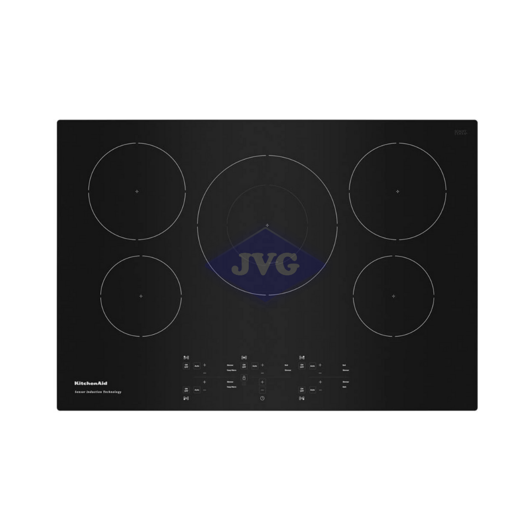TOPE DE INDUCCIÓN KITCHENAID 76 CM 5 ZONAS VITROCERÁMICA NEGRO - KCIG550JBL