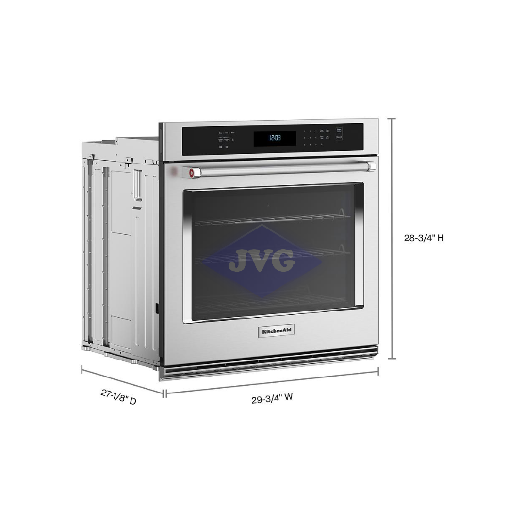 HORNO ELÉCTRICO KITCHENAID 30" DIGITAL CON CONVECCIÓN PARA EMPOTRAR ACERO - KOES530PSS