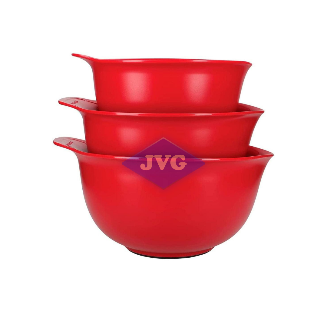 SET DE 3 BOWLS DE COCINA KITCHENAID PLÁSTICO ROJO - KQG175OSERE