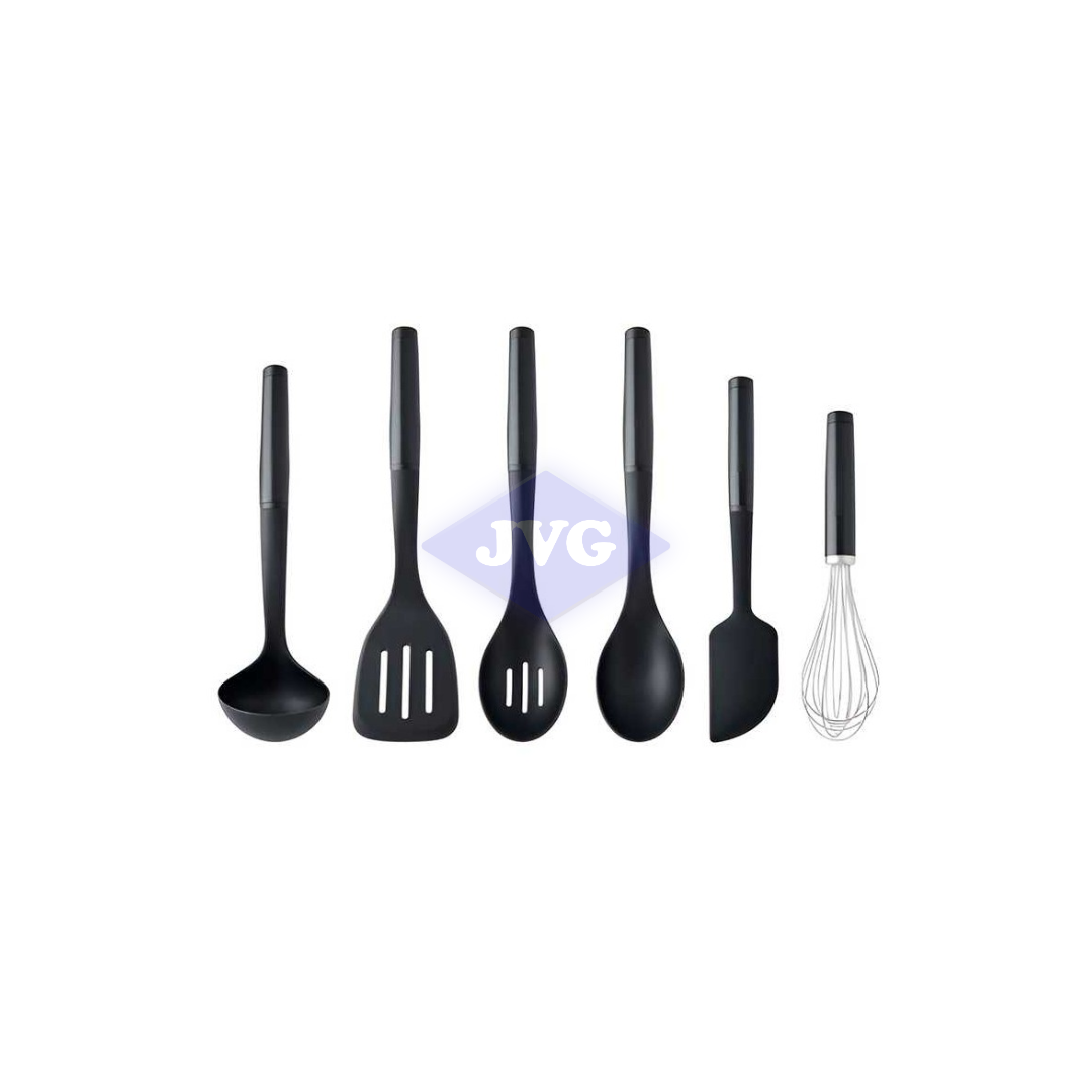 JUEGO DE UTENSILIOS KITCHENAID 6 PIEZAS NYLON NEGRO