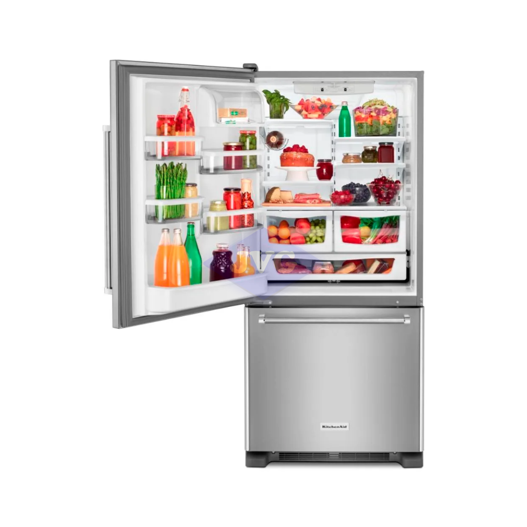 REFRIGERADOR KITCHENAID 19 CU.FT. BOTTOM MOUNT ACERO INOXIDABLE KRBL109ESS - KRBL109ESS