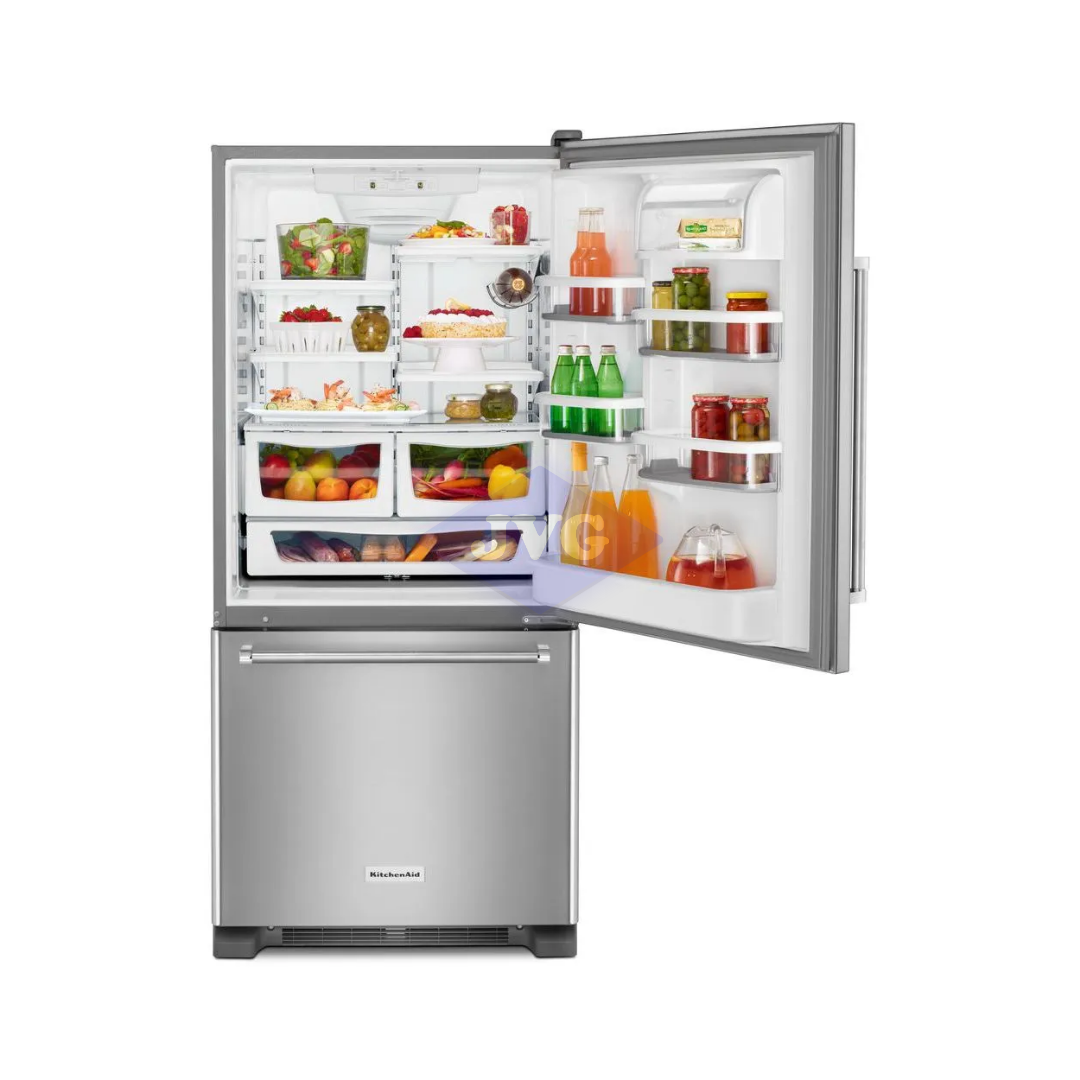 REFRIGERADOR KITCHENAID 19 CU.FT. BOTTOM MOUNT ACERO INOXIDABLE - KRBR109ESS