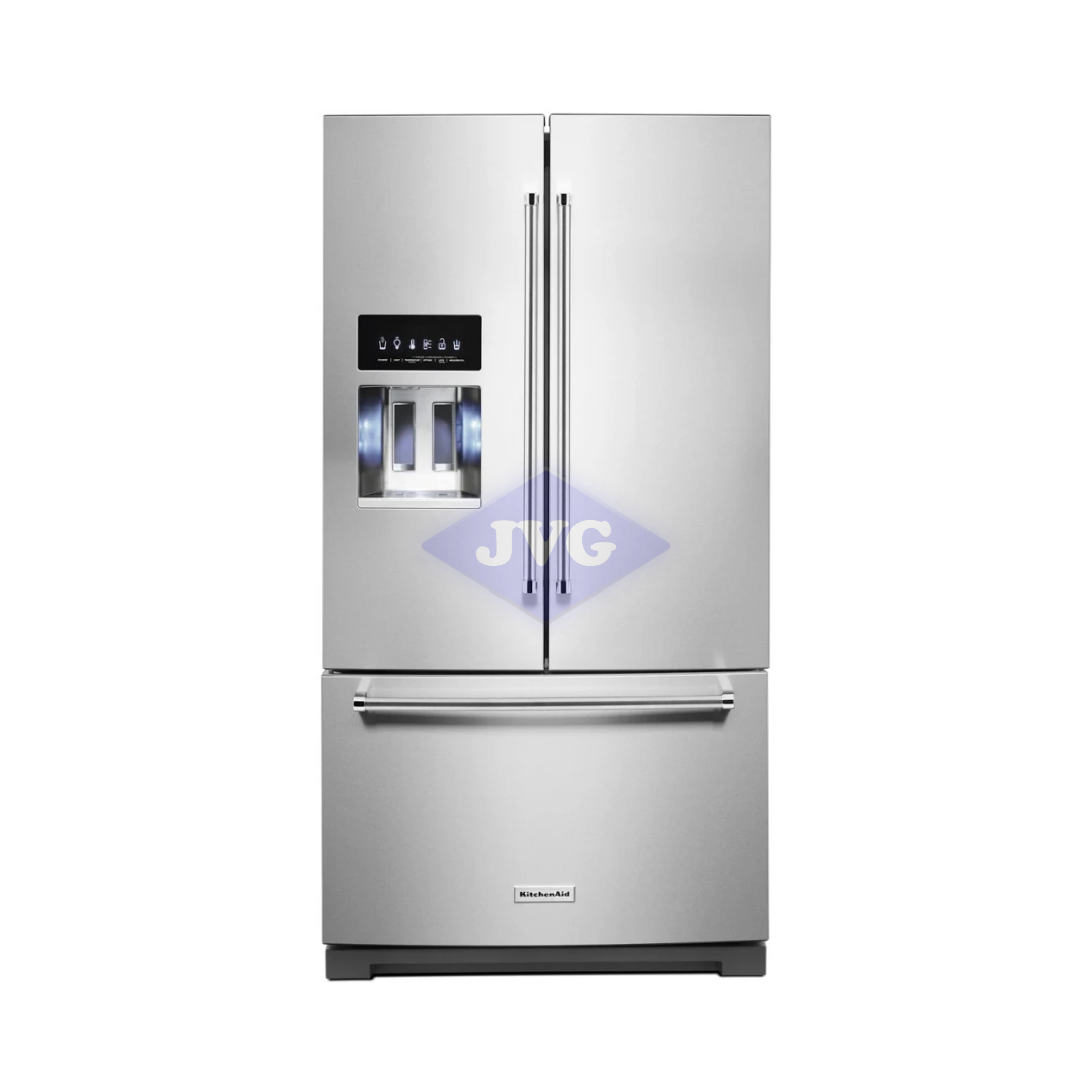 NEVERA FRENCH DOOR KITCHENAID 27 CU.FT. CON DISPENSADOR ACERO - KRFF577KPS