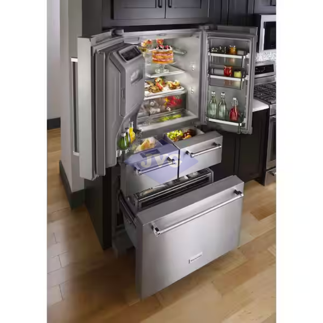 REFRIGERADOR KITCHENAID 25.8 CU.FT. CON DISPENSADOR ACERO INOXIDABLE - KRMF706ESS