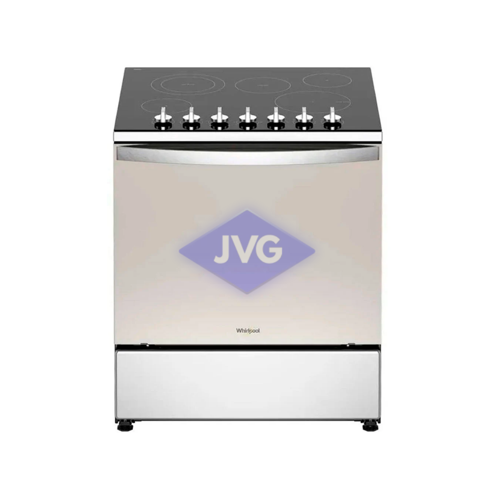 COCINA ELÉCTRICA WHIRLPOOL 7 QUEMADORES 30" VITROCERÁMICO NEGRO - LWFRE2450D
