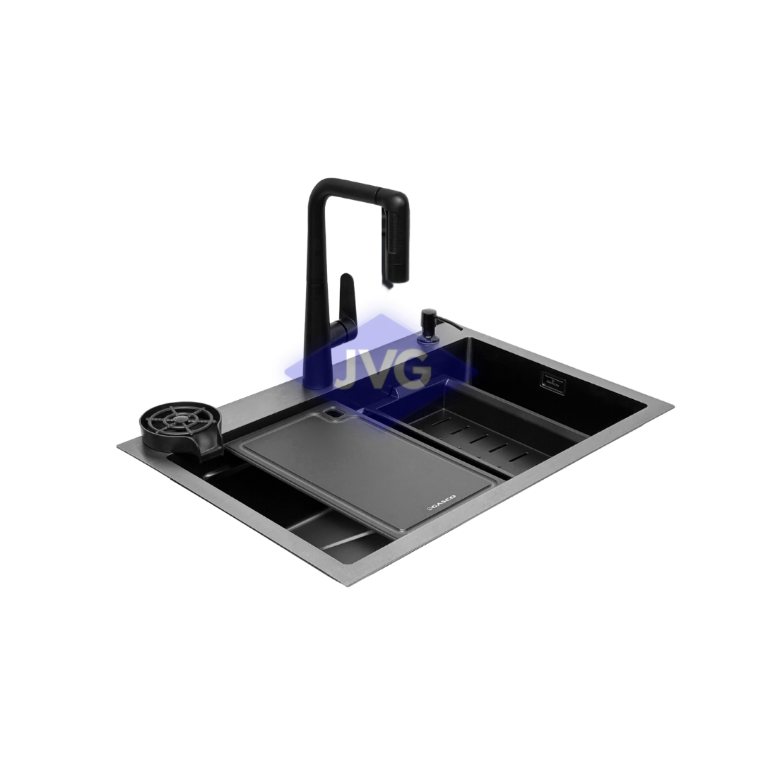 FREGADERO GASCO 1T 76X51X22 CM SATINADO NEGRO - OCEANIA30