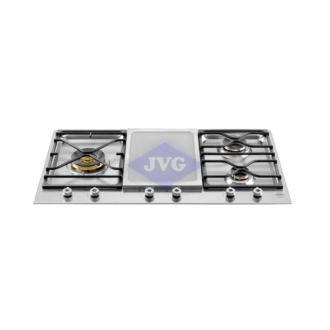 TOPE A GAS DE PERILLA BERTAZZONI 3 QUEMADORES 1 PLANCHA ACERO 90CM - PM3630GX