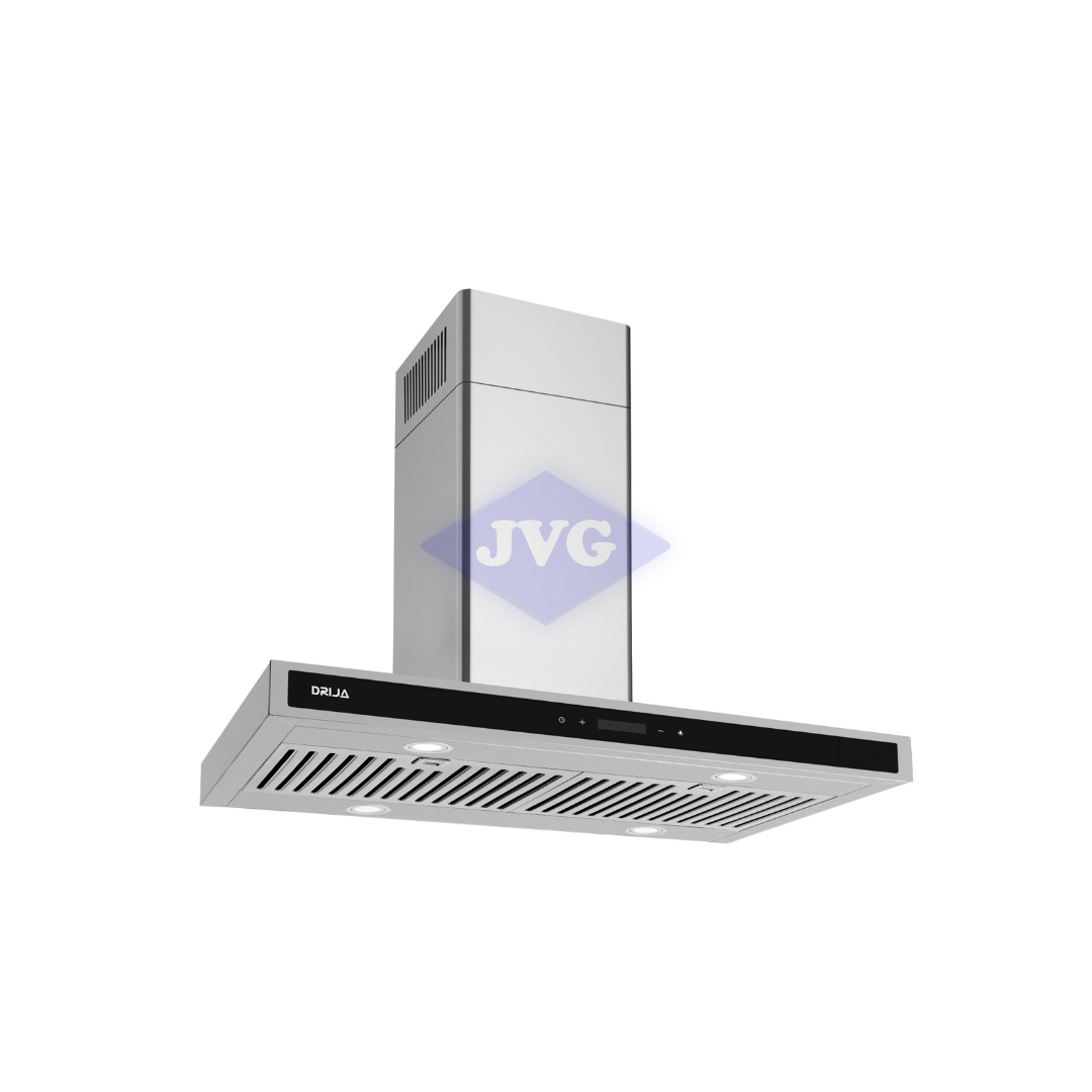 CAMPANA DECORATIVA DE ISLA DRIJA 76 CM ACERO INOXIDABLE - QUADRATOISLA76ACERO