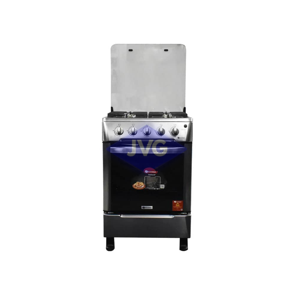 COCINA DE PISO A GAS SJ ELECTRONICS 4 HORNILLAS ACERO - SJ20A4H