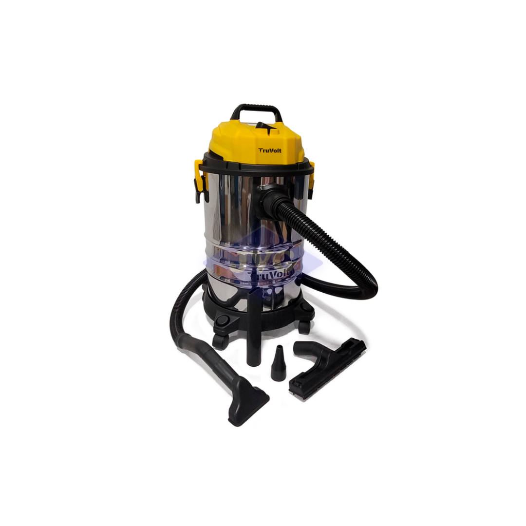 ASPIRADORA HÚMEDO/SECO TRUVOLT 20 LTS 1200W - ACERO/AMARILLO (TR20Y)