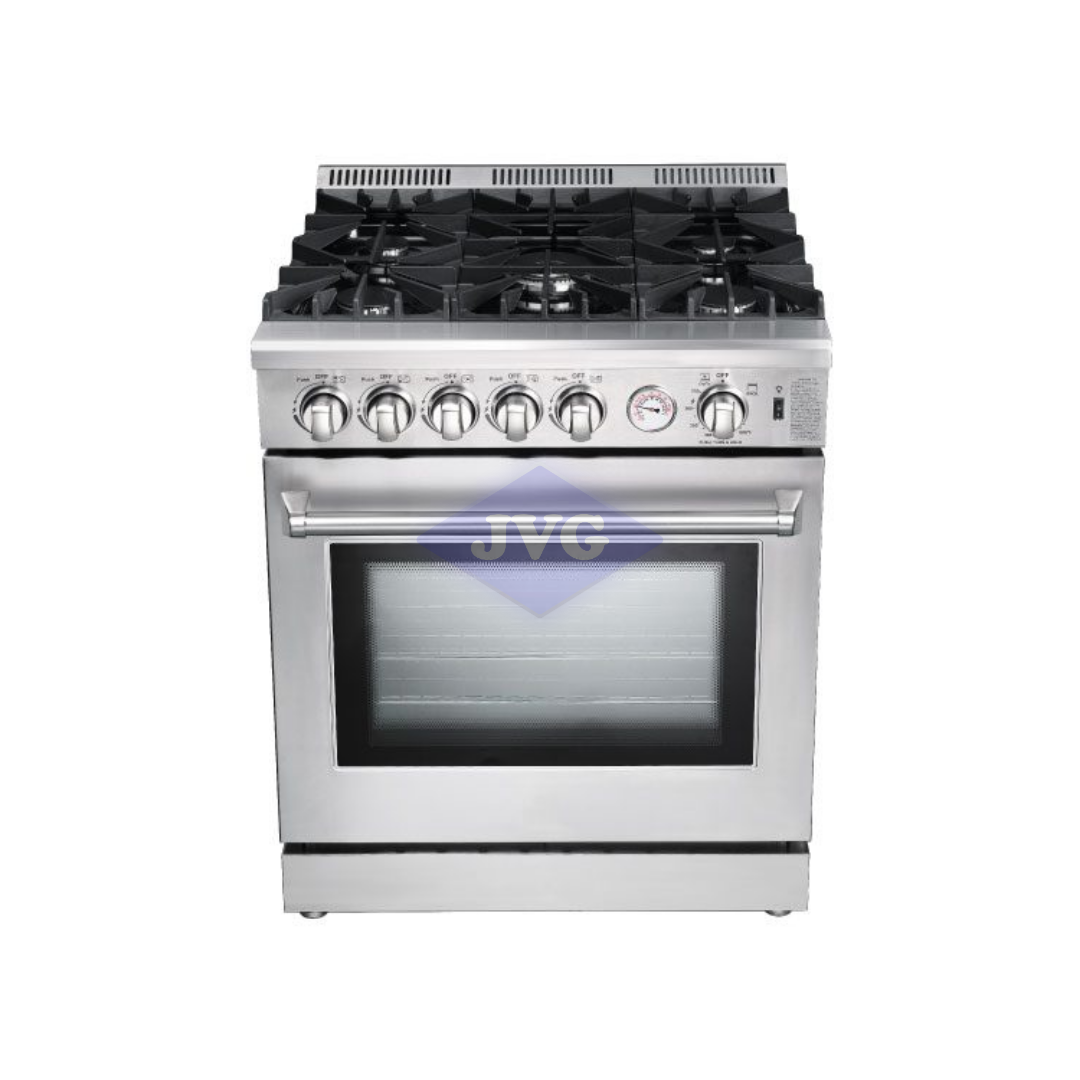 COCINA DRIJA A GAS 6 HORN 30'' ACERO