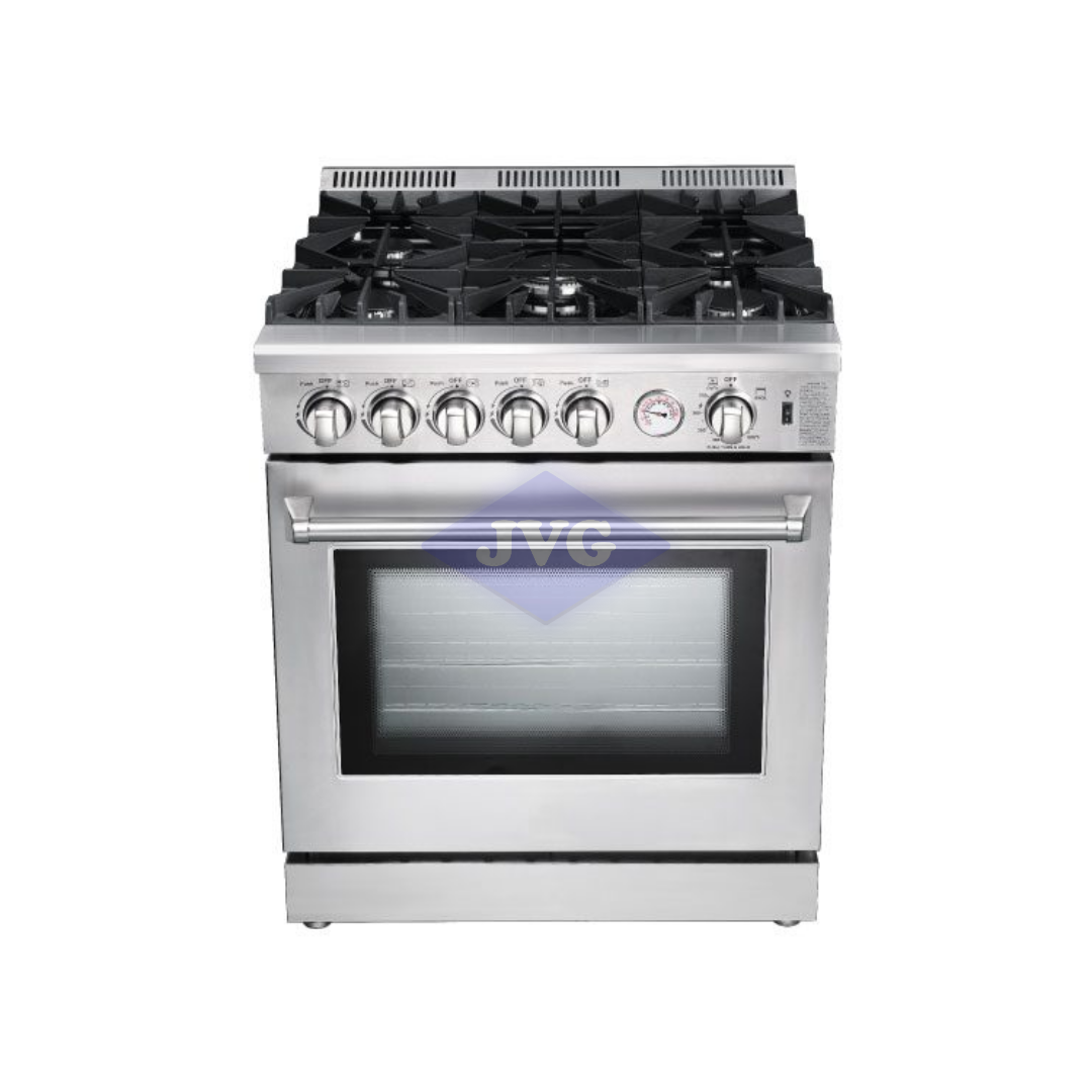 COCINA DRIJA A GAS 6 HORN 30'' ACERO - VENECIA76