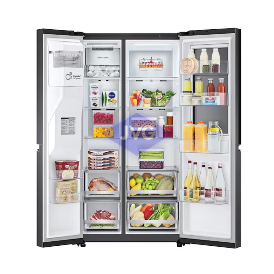 NEVERA SIDE BY SIDE LG 24 CU.FT. CON DISPENSADOR INSTAVIEW NEGRO - VS25XHWCB