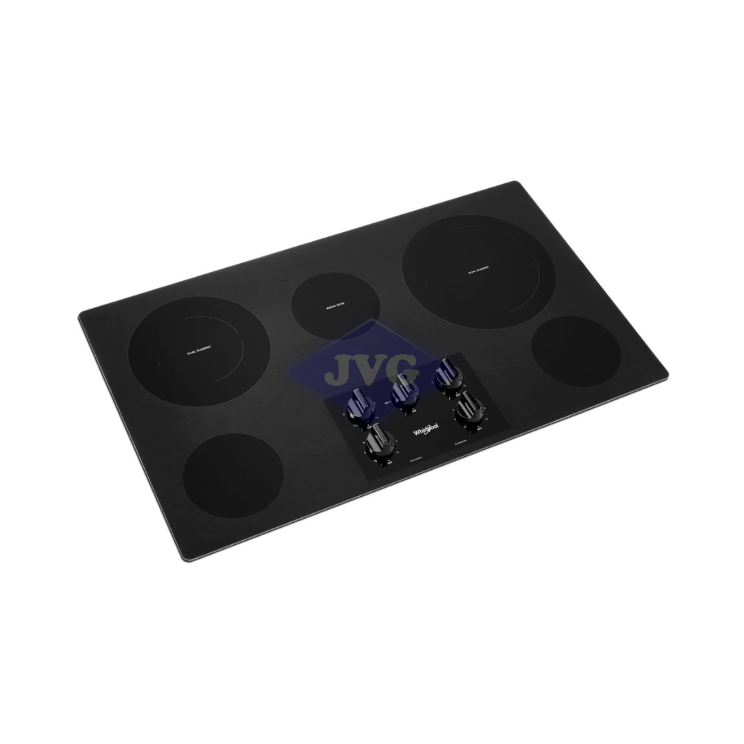 TOPE ELÉCTRICO WHIRLPOOL 5 QUEMADORES 90 CM VITROCERÁMICA NEGRO - WCE77US6HB