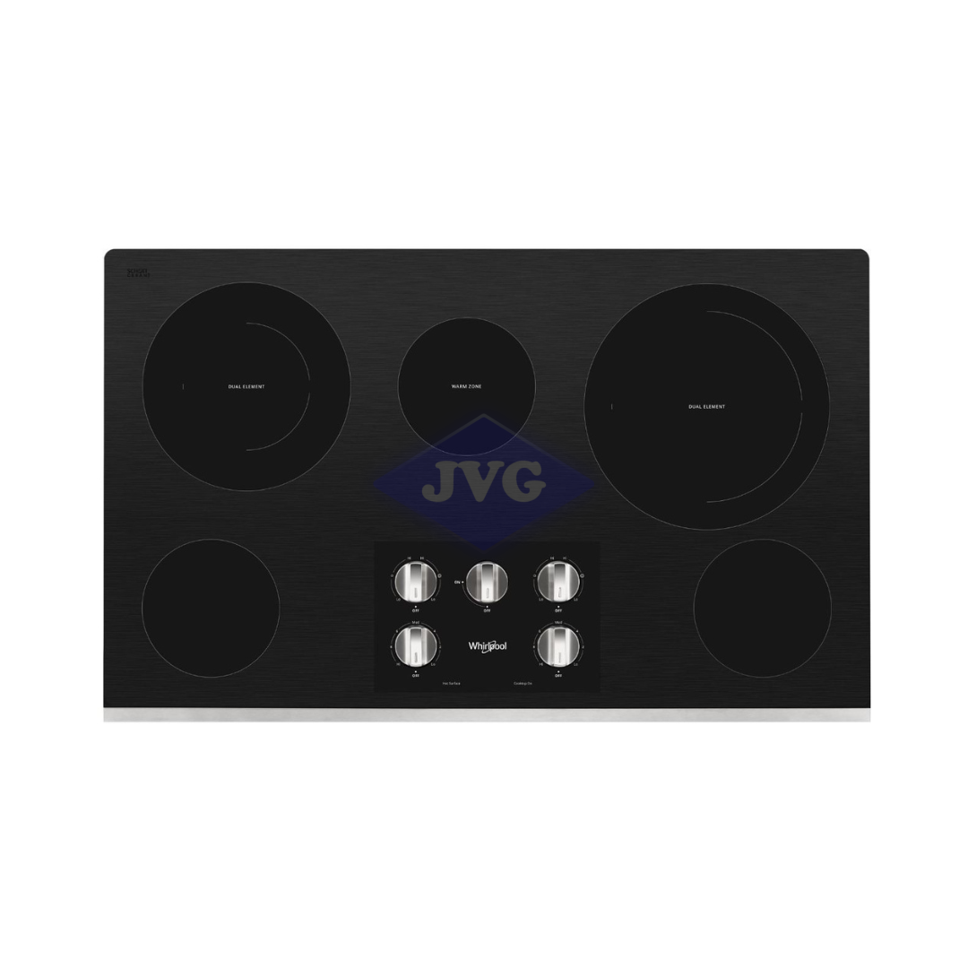 TOPE ELÉCTRICO VITROCERÁMICA WHIRLPOOL 36 PULGADAS ACERO - WCE77US6HS