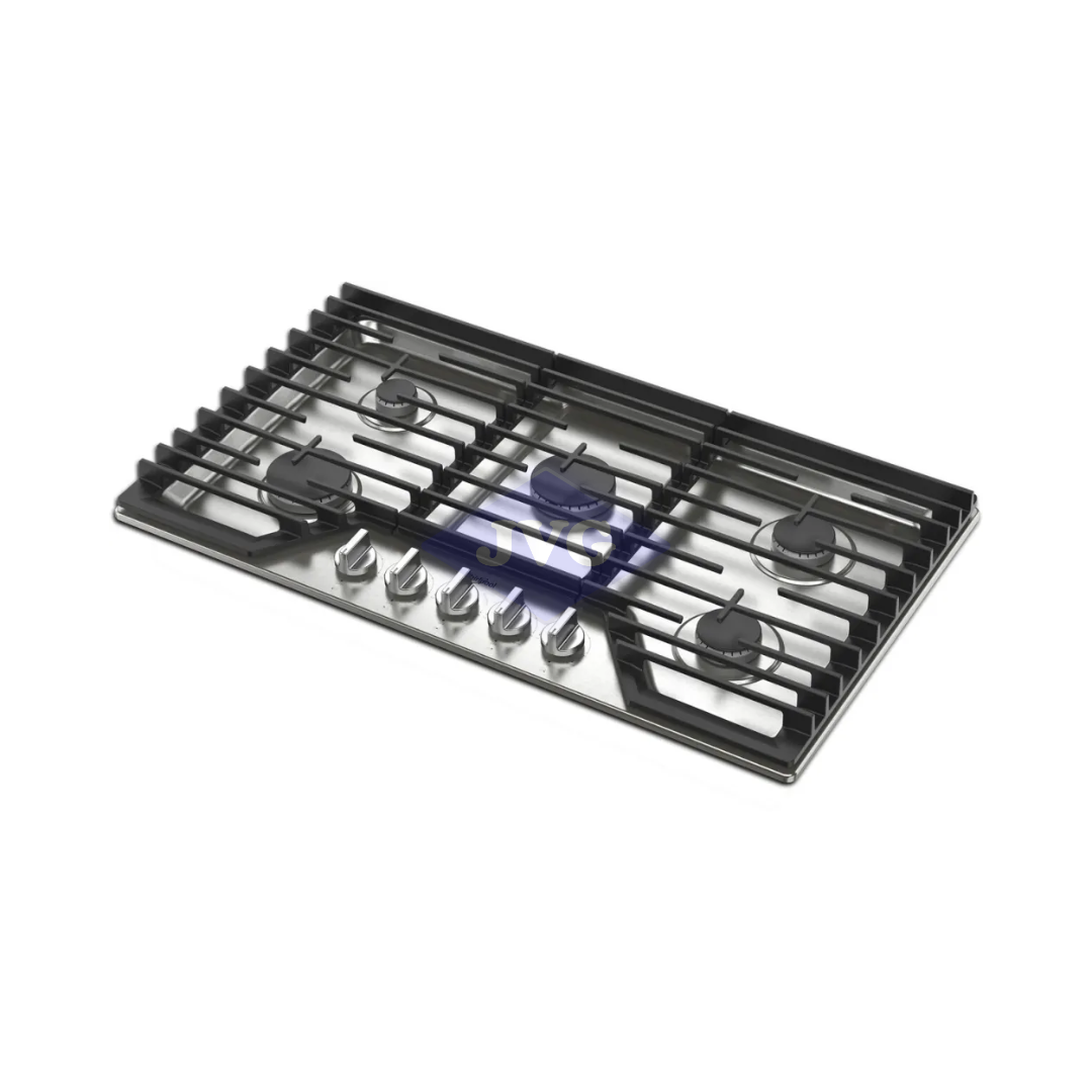 TOPE A GAS WHIRLPOOL 5 QUEMADORES 90 CM ACERO INOXIDABLE (WCGK5036PS) - WCGK5036PS